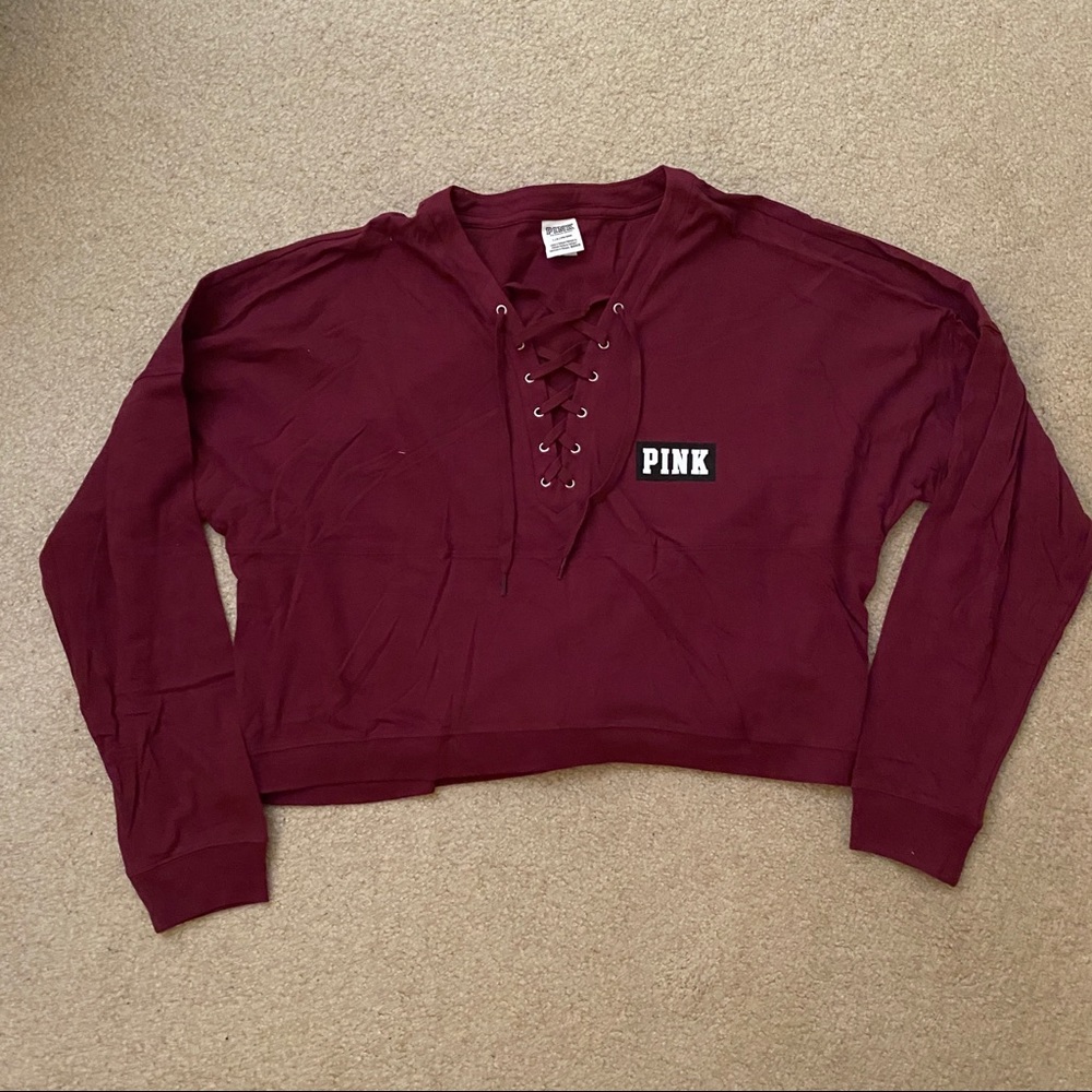 VS PINK cropped long sleeve
